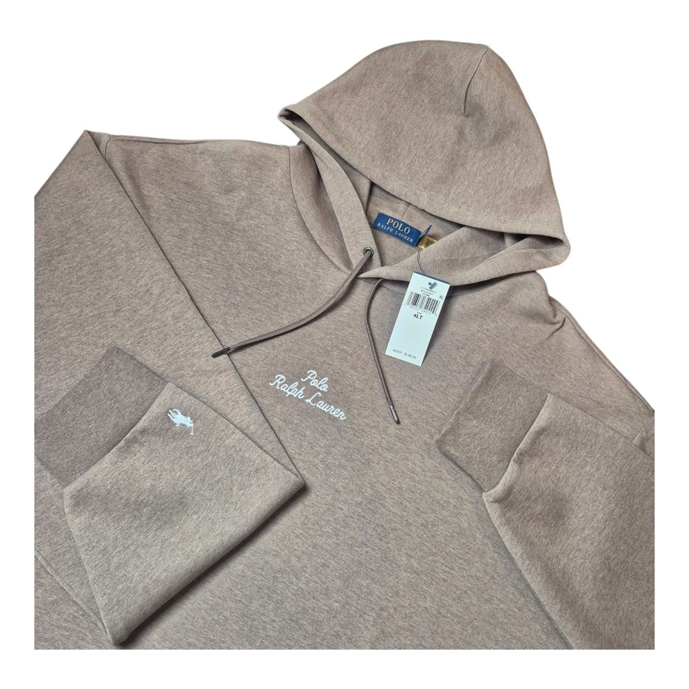 Polo Ralph Lauren Men's 4LT Logo Hoodie Big Tall Brown Heather Pony NWT